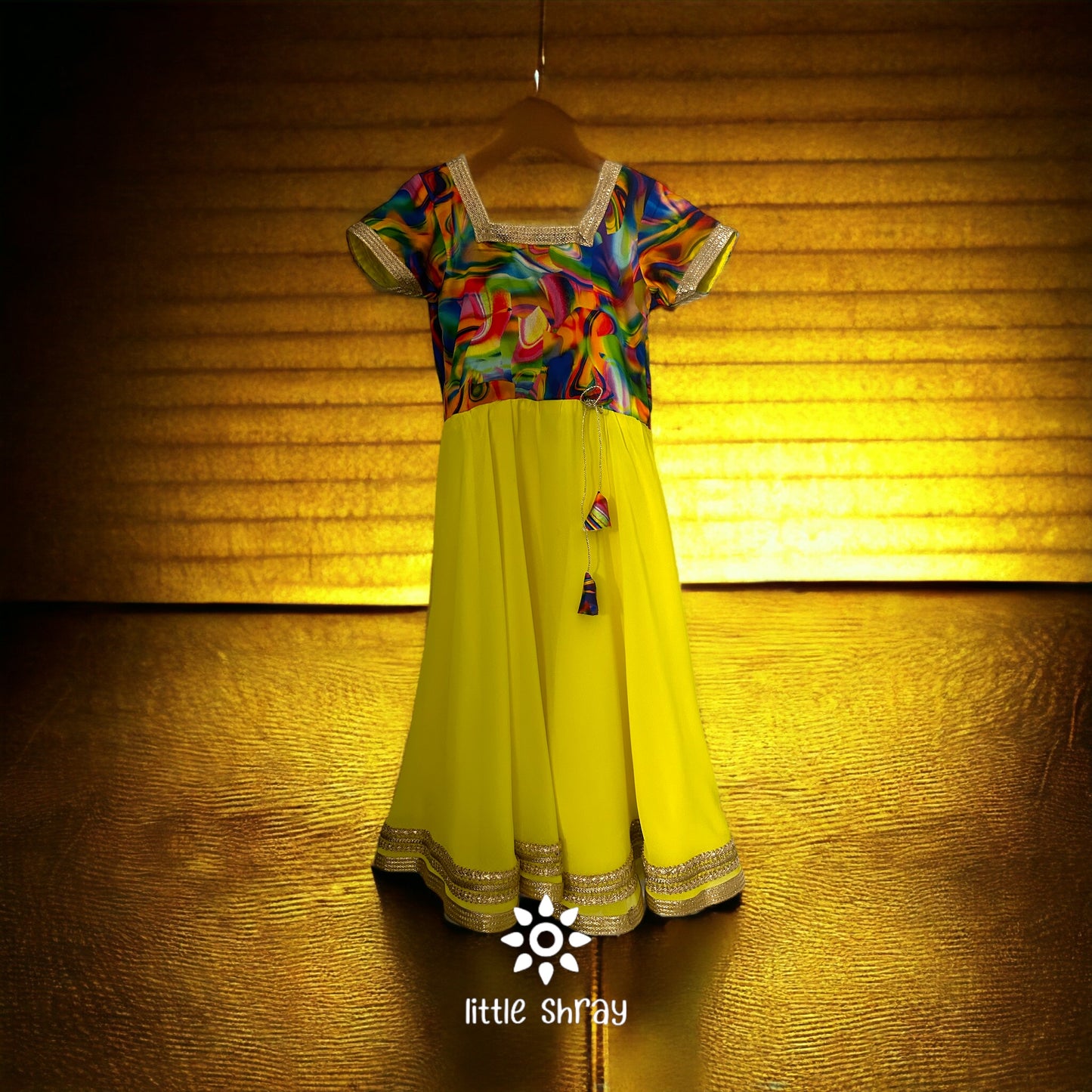 Yellow Kaleidoscope Anarkali