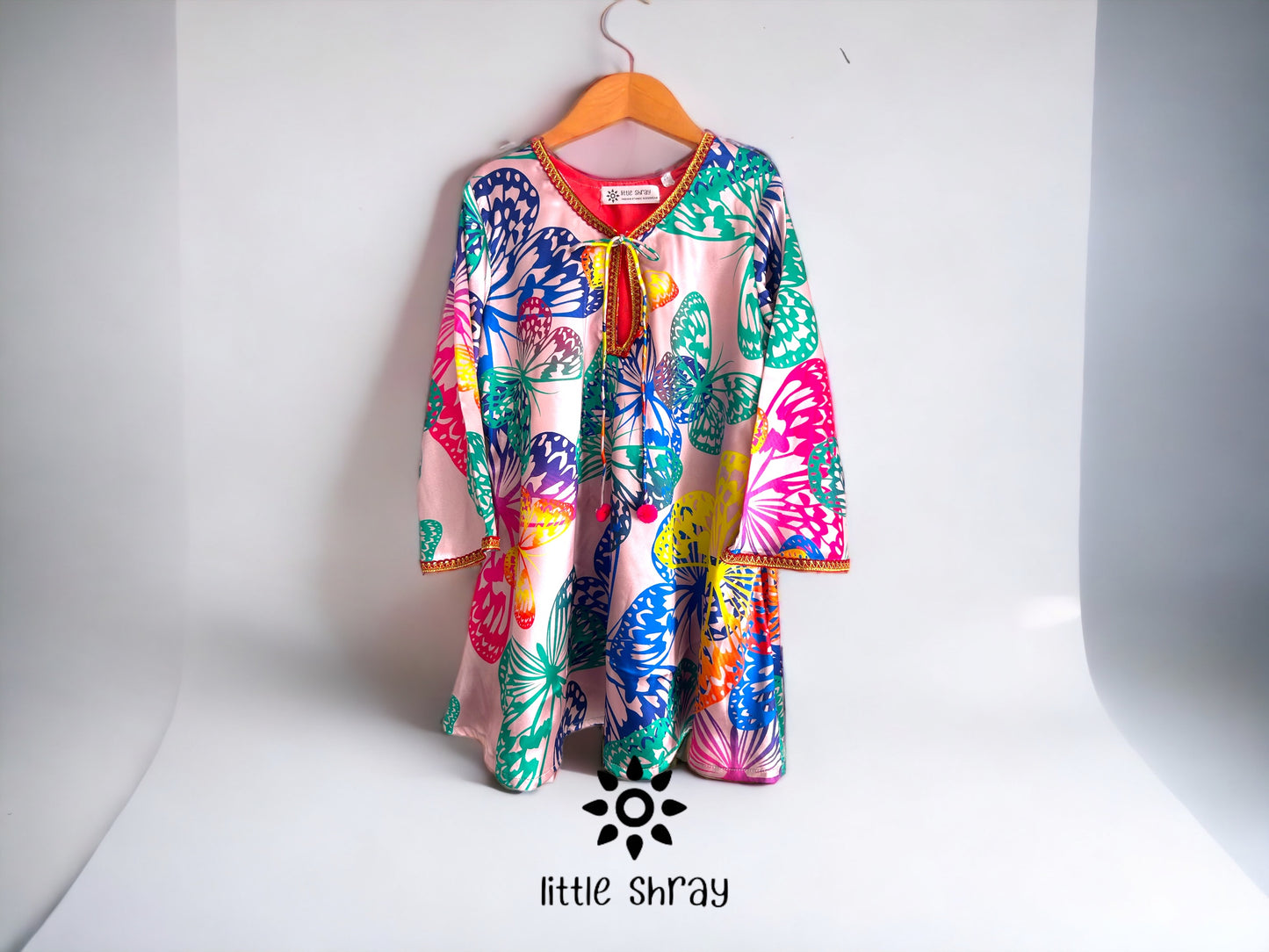 Neon Butterfly Kurti